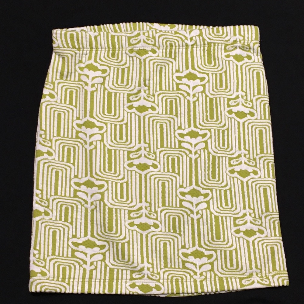 Art Class Youth Girls Size M 7/8 Green & White Textures Pencil Pull-on Skirt